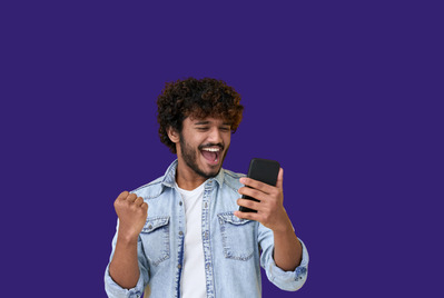 happy guy on phone