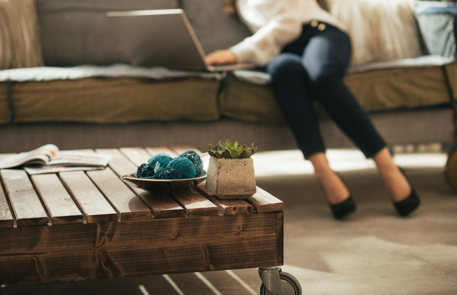 girl on sofa