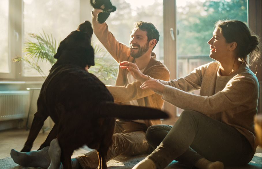 Couple with Dog