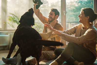Couple with Dog